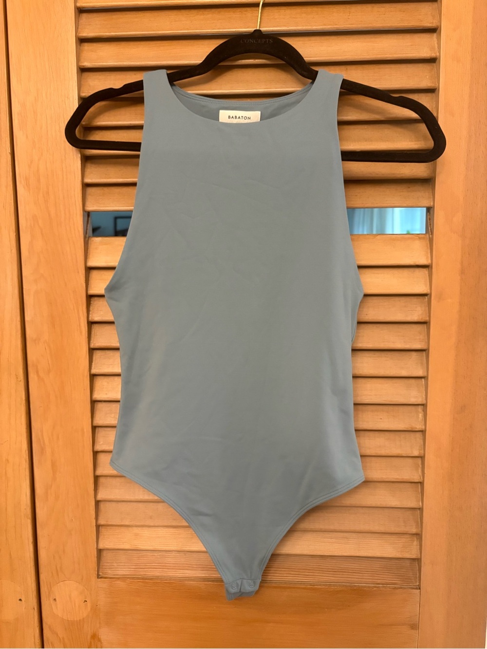 Babaton Aritzia Slate Blue Tank Bodysuit Sz S